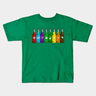Zombie Perks Lined Up on Leaf Green Kids T-Shirt